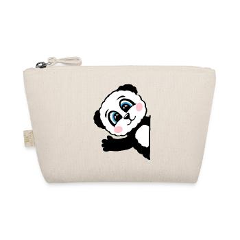 Panda Panda Bear Gift Ladies Men Children - Organic Pouch - nature - Front