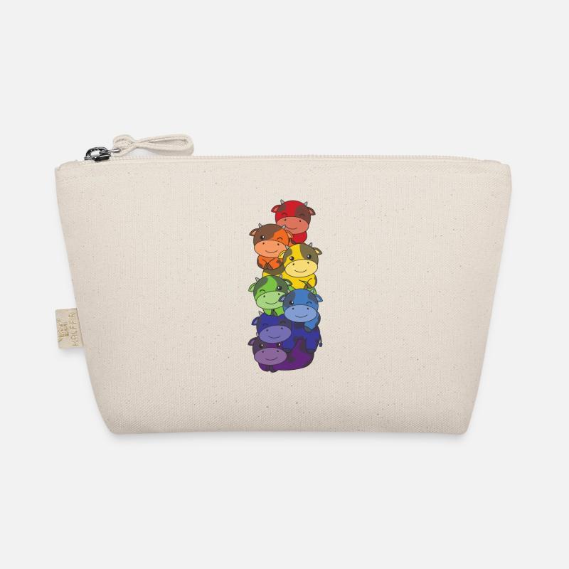 Rainbow Flag Pride LGBTQ Mignon Cow Stack Trousse biologique