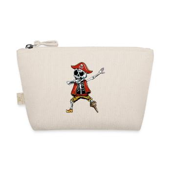Dabbing Pirate Pumpkin Glowing Halloween - Organic Pouch - nature - Front