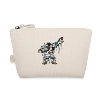 Dabbing Mummy Pumpkin Glowing Skeleton Halloween - Organic Pouch - nature - Front