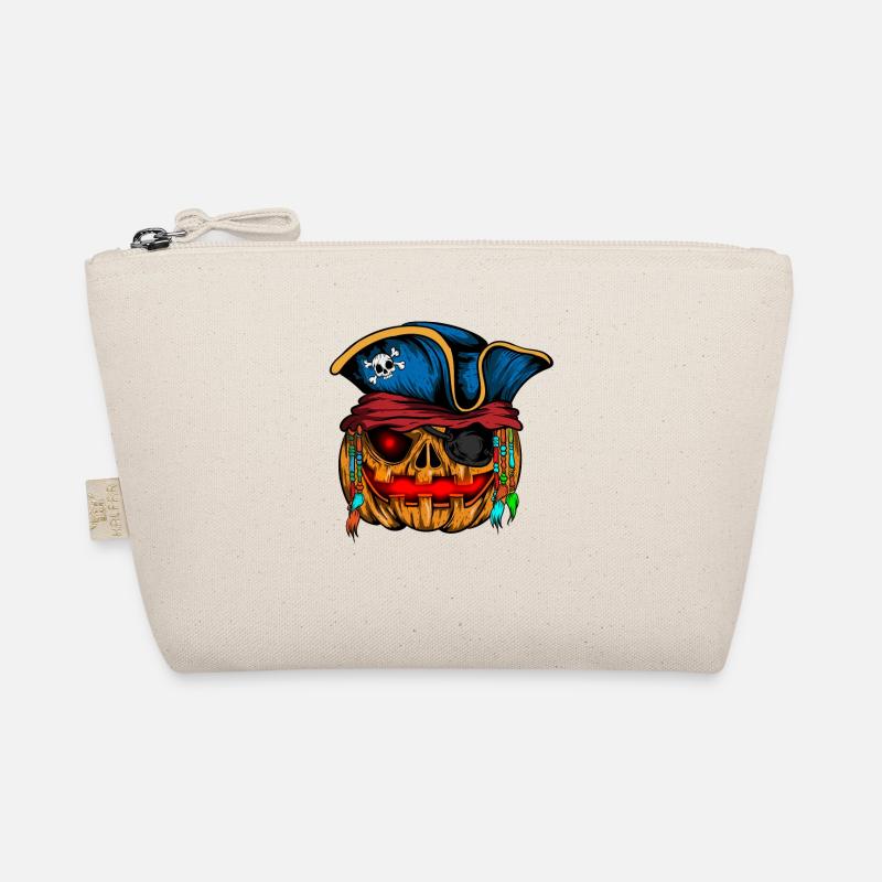 Pirate Pumpkin Glowing Skeleton Halloween Organic Pouch