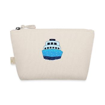 Kreuzfahrtschiff Design Blau Minimalistisch - Bio-Täschchen - Natur - Vorne