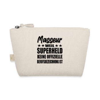 Masseur Superheld Spruch - Bio-Täschchen - Natur - Vorne