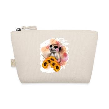 Erdmännchen Aquarell Zeichnung Mungo Motiv - Bio-Täschchen - Natur - Vorne
