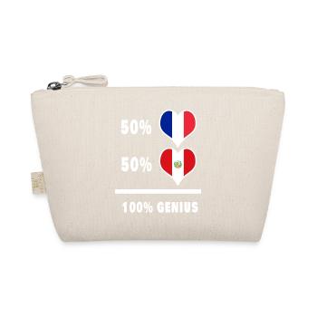 Pérou et France 100% génial Drapeaux - Trousse biologique - nature - Devant