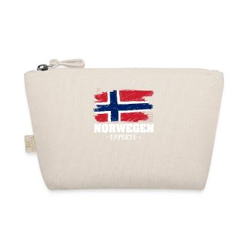 Norwegen Experte Flagge Urlaub Geschenk - Bio-Täschchen - Natur - Vorne