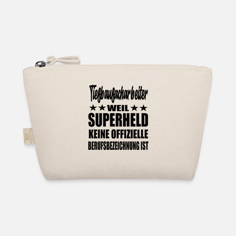 Tiefbaufacharbeiter Superheld Spruch Bio-Täschchen