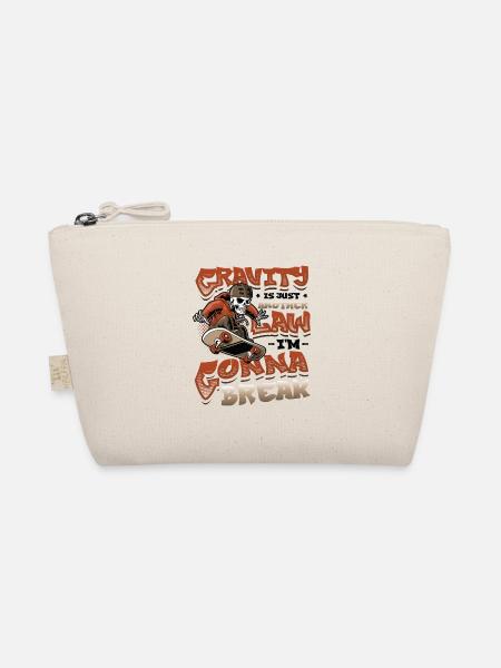 Skateboard Halfpipe, Tricks, Skateboarding - Organic Pouch - nature - Front
