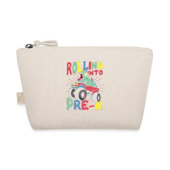 Rolling Into Pre-K Dinosaur Monster Truck T Rex - Organic Pouch - nature - Front