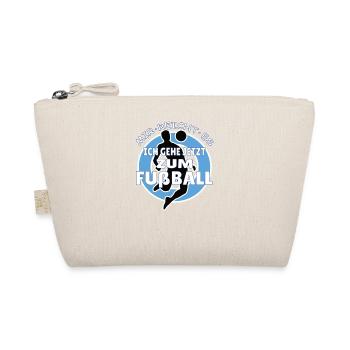 Fußballzubehör Geschenkidee Fußballfan - Bio-Täschchen - Natur - Vorne