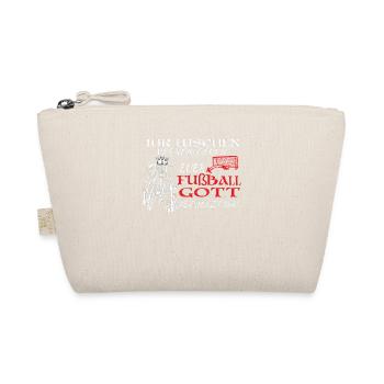Fußballzubehör Geschenkidee Fußballfan - Bio-Täschchen - Natur - Vorne