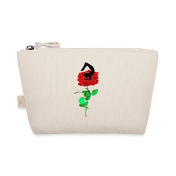 Yoga dancer on red rose, Namaste - Organic Pouch - nature - Front