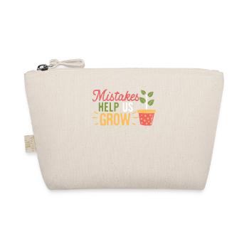 Mistakes Help Us Grow Funny Growth Mindset - Organic Pouch - nature - Front