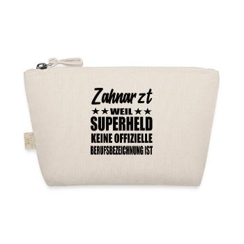Zahnarzt Superheld Spruch - Bio-Täschchen - Natur - Vorne