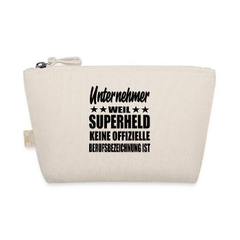 Unternehmer Superheld Spruch - Bio-Täschchen - Natur - Vorne