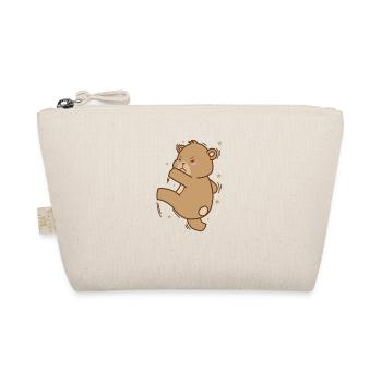 Bear throws a ball forest animal - Organic Pouch - nature - Front