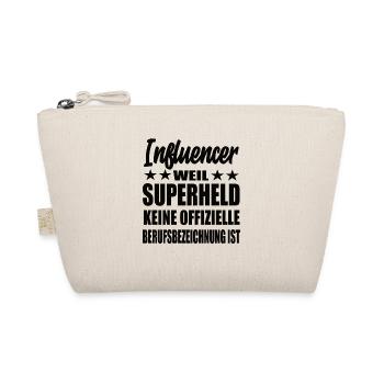 Influencer Superheld Spruch - Bio-Täschchen - Natur - Vorne