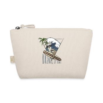 Bring it on Llama & Sloth Surf Art Lifestyle Fun - Organic Pouch - nature - Front