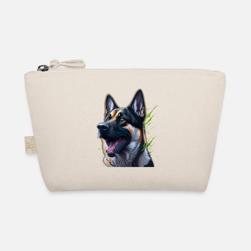 German Shepherd Head Splashart Organic Pouch