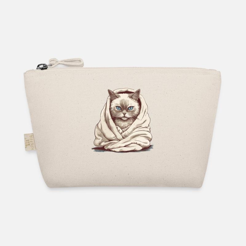 Katze in einer Decke Bio-Täschchen