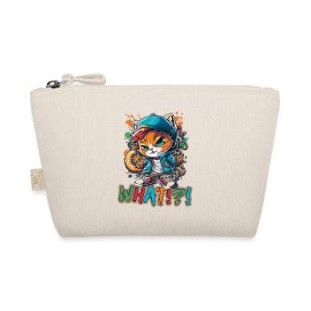 Streetstyle Katze Graffiti What Streetart - Bio-Täschchen - Natur - Vorne