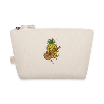 Pineapple Playing Guitar Tropical Sweet Fruit - Organic Pouch - nature - Front