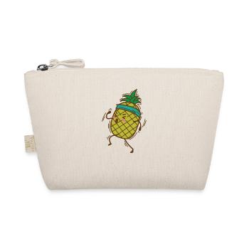 Pineapple goes jogging or running sweet fruit - Organic Pouch - nature - Front