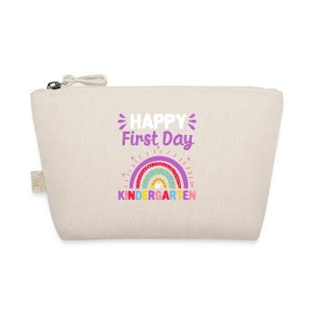Happy First Day of Kindergarten Rainbow Back - Organic Pouch - nature - Front