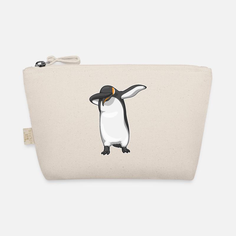 Pinguin Hip Hop Tanz - Bio-Täschchen - Natur