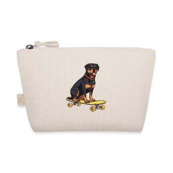 Rottweiler Dog Rottweiler Puppy Skateboard Dogs - Organic Pouch - nature - Front