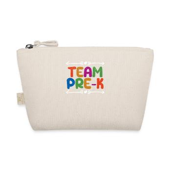 Team Pre-K Graduate Preschool Teacher Student Back - Organic Pouch - nature - Front