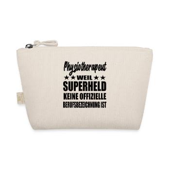 Physiotherapeut Superheld Spruch - Bio-Täschchen - Natur - Vorne