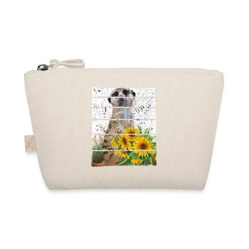Erdmännchen niedliches Mungo Motiv Retro Vintage - Bio-Täschchen - Natur - Vorne