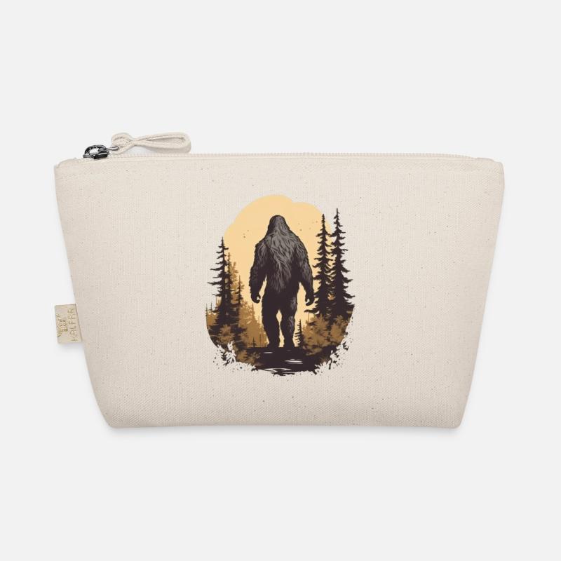 Cryptozoology Sasquatch Folklore Vintage Bigfoot Organic Pouch