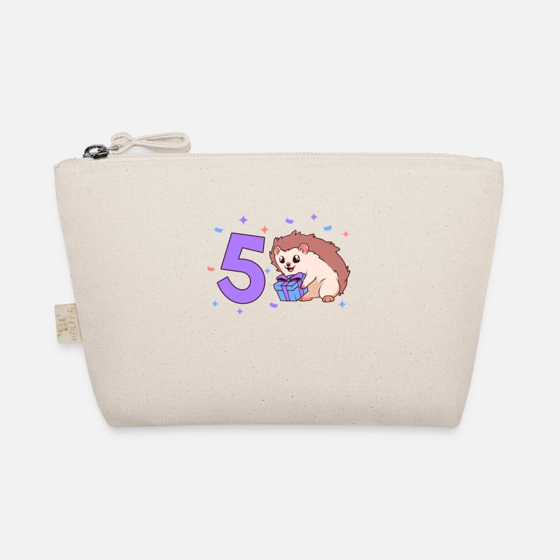 With hedgehog - children's birthday 5 years Organic Pouch