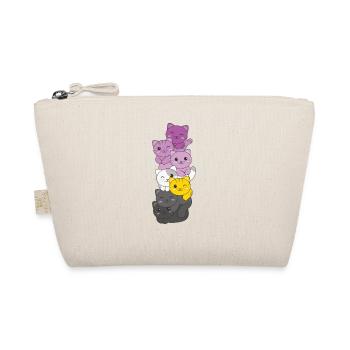 Monosexual Flag Pride LGBTQ Cute Cat Stack - Organic Pouch - nature - Front