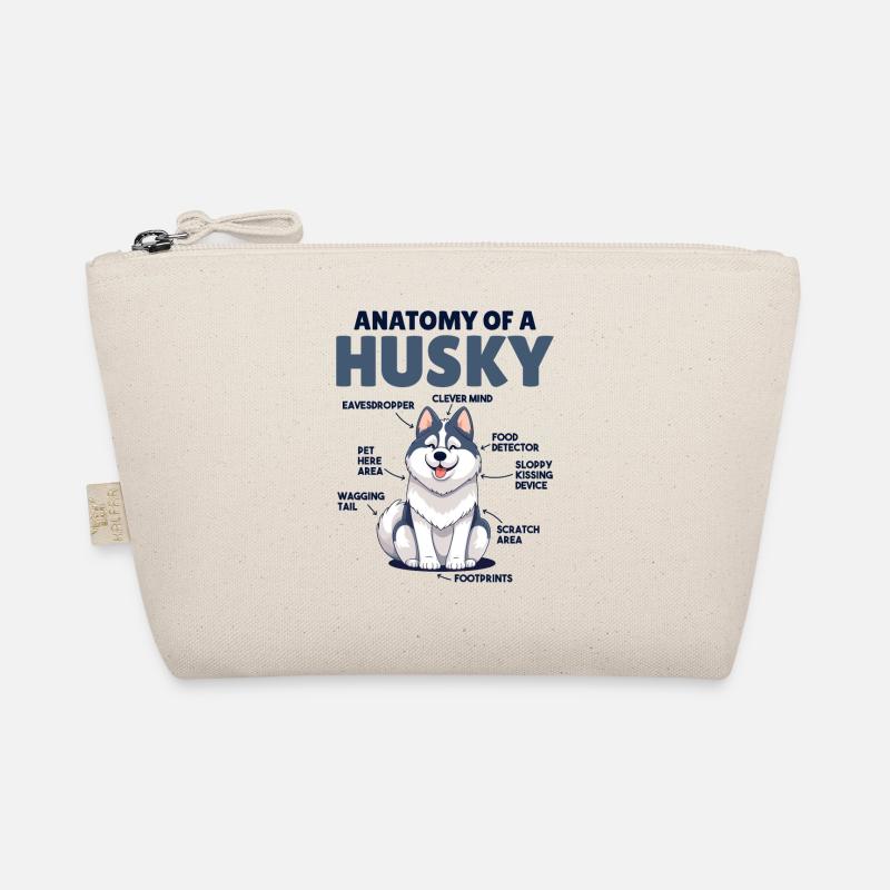 Hunde Erklärung Anatomy eines Husky Bio-Täschchen