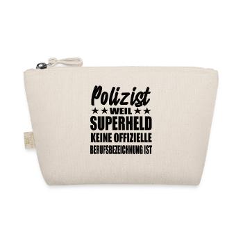 Polizist Superheld Spruch - Bio-Täschchen - Natur - Vorne