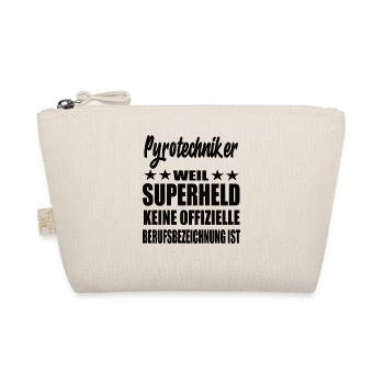 Pyrotechniker Superheld Spruch - Bio-Täschchen - Natur - Vorne