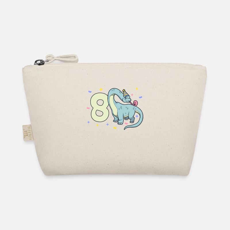 Mit Brachiosaurus - Kinder Geburtstag 8 Jahre Bio-Täschchen