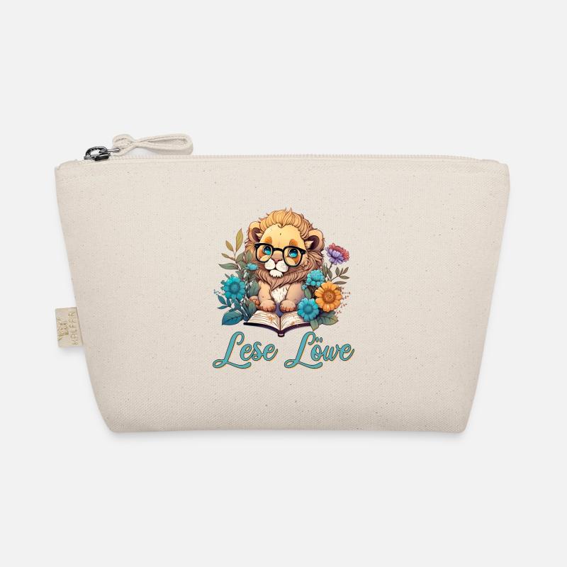 Lese Löwe - Bio-Täschchen - Natur