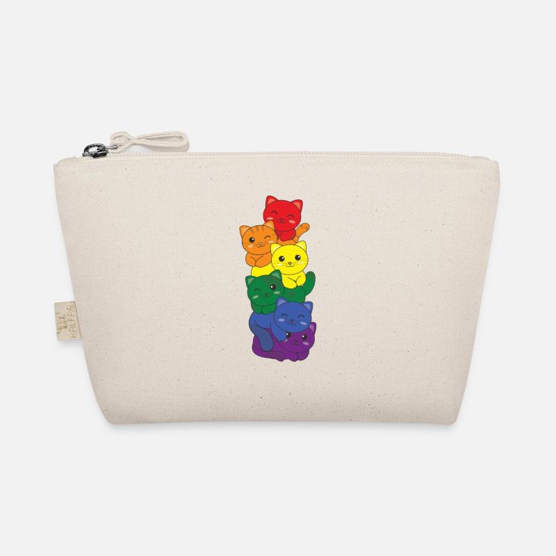 Rainbow Flag Pride LGBTQ Mignon Cat Stack Trousse biologique