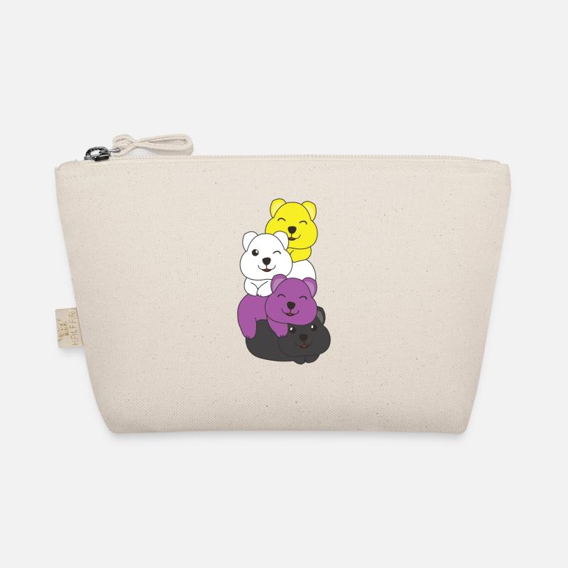 Nonbinary Flag Pride LGBTQ Cute Quokka Stack Organic Pouch