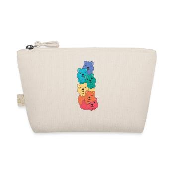 Rainbow Flag Pride LGBTQ Cute Quokka Stack - Organic Pouch - nature - Front