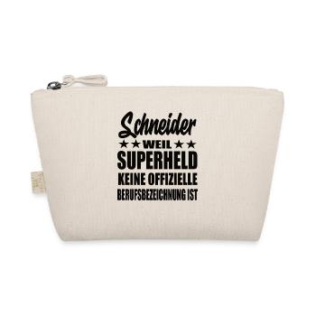 Schneider Superheld Spruch - Bio-Täschchen - Natur - Vorne