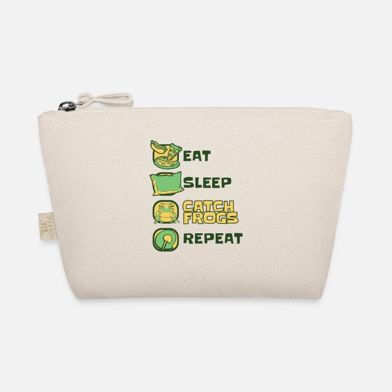 Eat Sleep Catch Frogs Repeat Toad Tadpole Organic Pouch