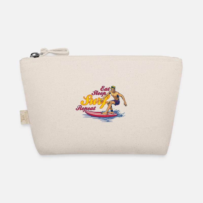 Eat Sleep Surf Repeat Cool Gift for Surfers Organic Pouch