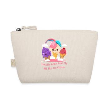 Tonsils Gone Give Me All The Ice Cream Funny - Organic Pouch - nature - Front