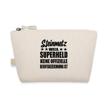 Steinmetz Superheld Spruch - Bio-Täschchen - Natur - Vorne