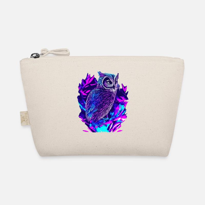 Neon Owl Psychedelic Owl Art Trousse biologique